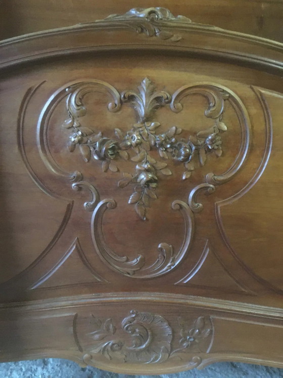 Letto stile Luigi XV in noce intagliato – Materassi e reti (photo 5 of 16)