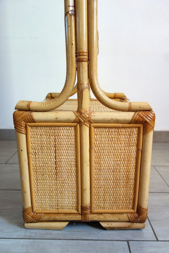 Staande spiegel van riet en bamboe, jaren 70/80 – Rattan, Wicker (photo 14 of 17)