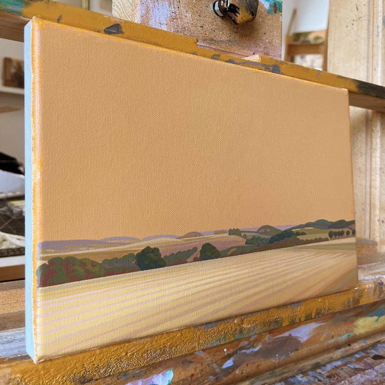 Image 1 of Radiant day, unique painting, hand-painted one-of-a-kind piece, 30 x 20 cm, acrylic paint on canvas