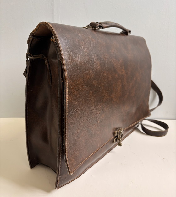Image 1 of Borsa da lavoro in pelle vintage in ottime condizioni