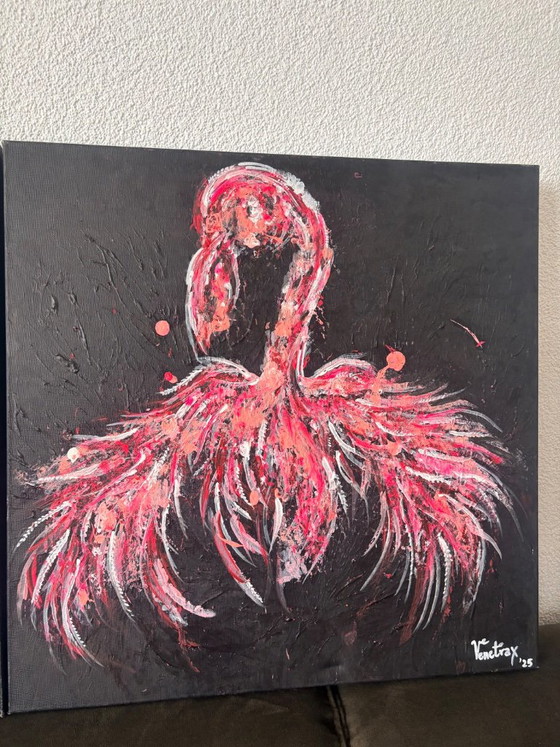 Heart of Night and Flamingo Inferno – Paintings & Drawings, Canvas (photo 4 of 5)