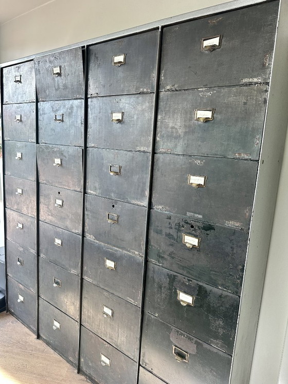 Mooie vintage metalen archiefkast – Opbergkast (photo 3 of 5)