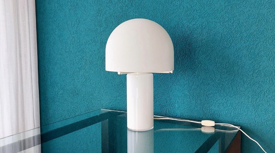 Image 1 of Lámpara de mesa de cristal en forma de hongo de Glashutte Limburg, años 80.