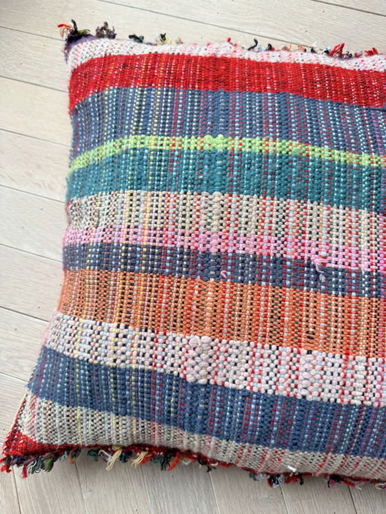 Image 1 of 1x kleurrijk geweven kussen, Menno Kroon