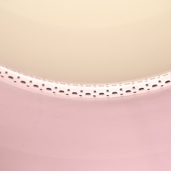 Image 1 of Witte en paarse "KD14" kroonluchter van Sergio Asti voor Kartell, jaren 70.