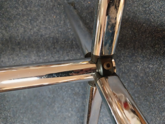 Image 1 of 1 table basse Ums Haller en chrome et verre