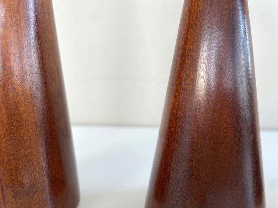 Image 1 of 4x PORTACANDELE in palissandro danese vintage design di metà secolo