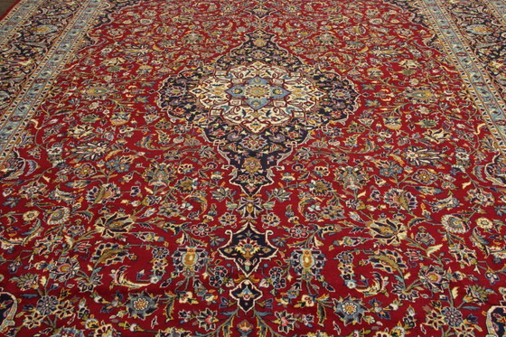 Image 1 of Original Perserteppich Keschan,Kashan Rot 437 x 316 cm Top Zustand Klassik Alt