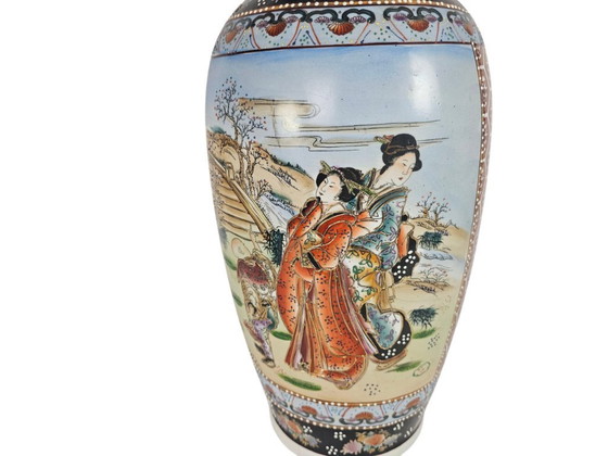 Image 1 of Vintage - Satsuma Geisha - XL Vase - porcelain - China - 3rd quarter 20th century
