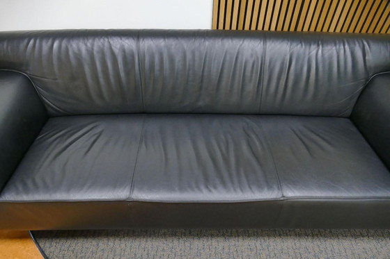 Image 1 of Design On Stock Bloq 3 Seater Black Leather