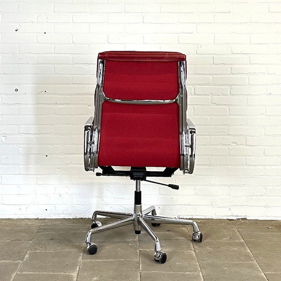 Image 1 of Vitra EA 219 Office Chair in Red Leather, Iconic Vintage Eames Design