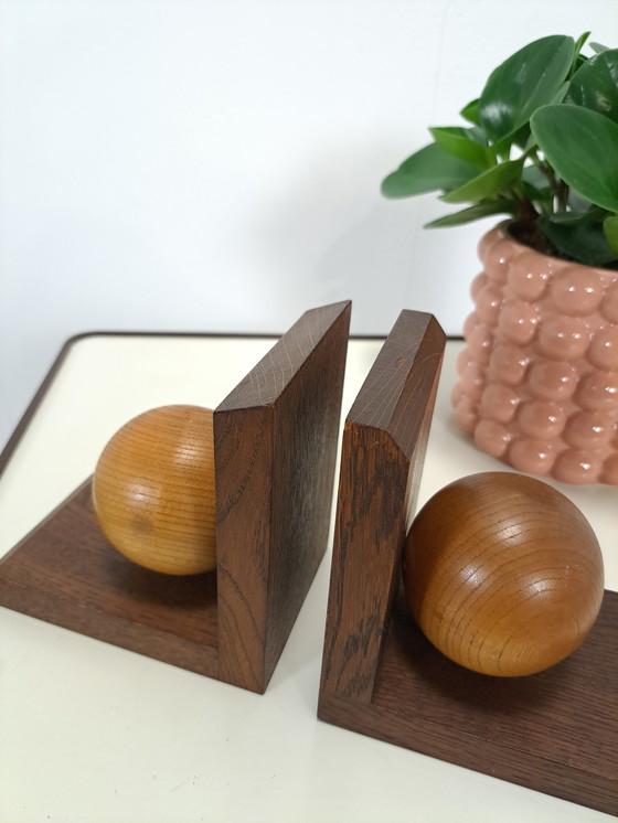 Image 1 of Ancien serre-livres en bois