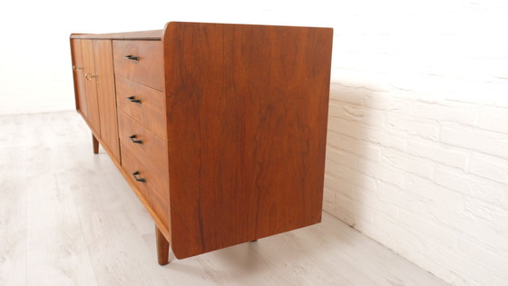 Image 1 of Vintage Dressoir | Zwarte Greepjes | 220 Cm | 1960S