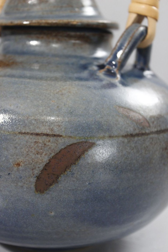 Image 1 of Taber Workshop in Vallauris - Japanese-style stoneware tea set, 8 pieces, France, 1970s