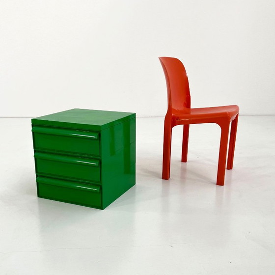 Grüne Kommode mit 3 Schubladen Modell 4601 von Simon Fussell für Kartell, 1970er Jahre – Kommoden, Plastic (photo 7 of 8)