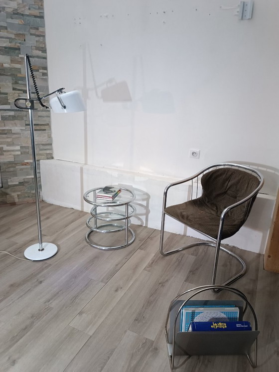 Image 1 of Side table with swivel tops, 1980s