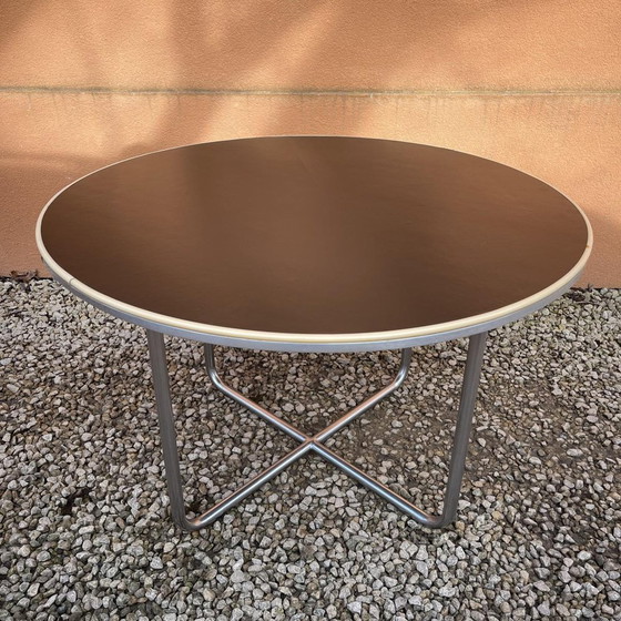 Table basse moderniste Art Déco Bauhaus avec structure en acier tubulaire de Willem Hendrik Gispen, 1930 (photo 13 of 14)