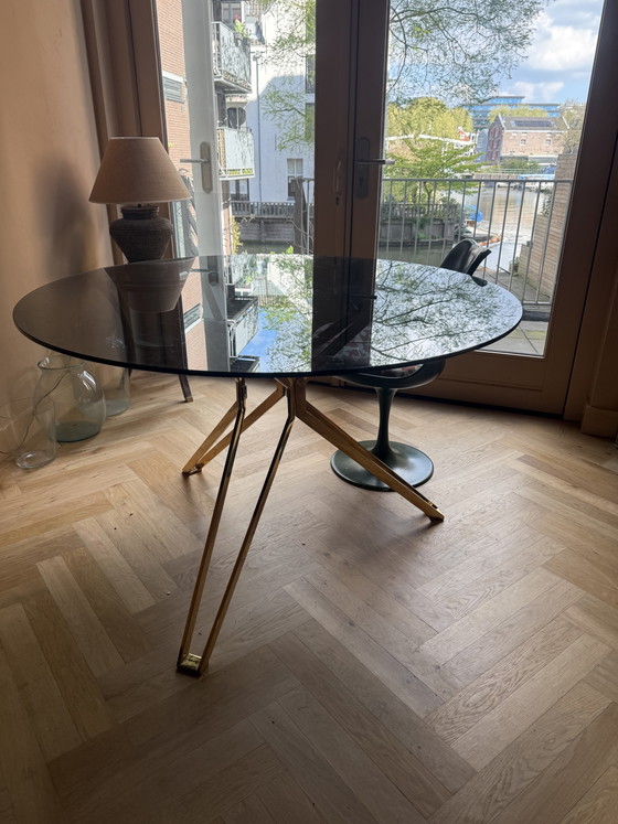 Pols Potten Dining Table Diameter 125 – Glass, Metal (photo 2 of 5)