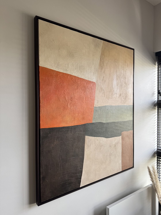 Abstract Painting (100x120 cm) Horizon No. 1 🧡🌾 – Atelier Beau, Paintings & Drawings, Wood, Canvas (photo 6 of 8)