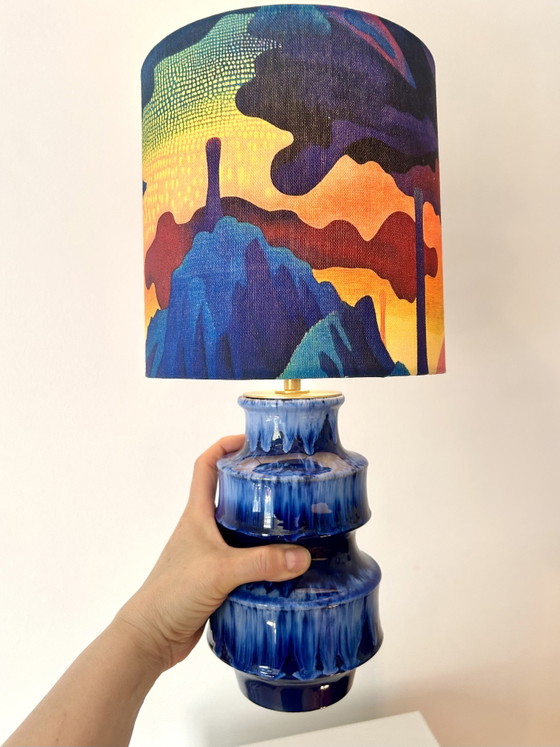 Image 1 of Lampe vase de l'ère spatiale fabriquée à partir d'un vase pagode Scheurich