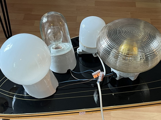 Image 1 of 4 lampade in ceramica di metà secolo