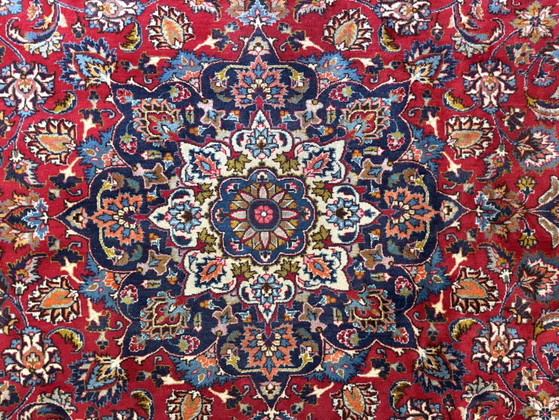 Groot Handgeknoopt Perzisch Mashad Tapijt 300 × 290 Cm – Meshad, Vloerkleden en tapijten, Wool (photo 4 of 15)