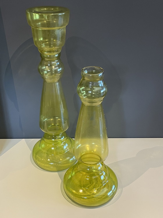Image 1 of Sculptural Vintage-Look Glass Objects - Space Age Style