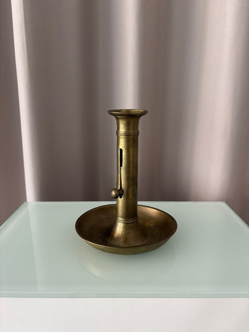 Vintage verstelbare messing kandelaar – Artisan, kandelaars en kaarsen, Metal