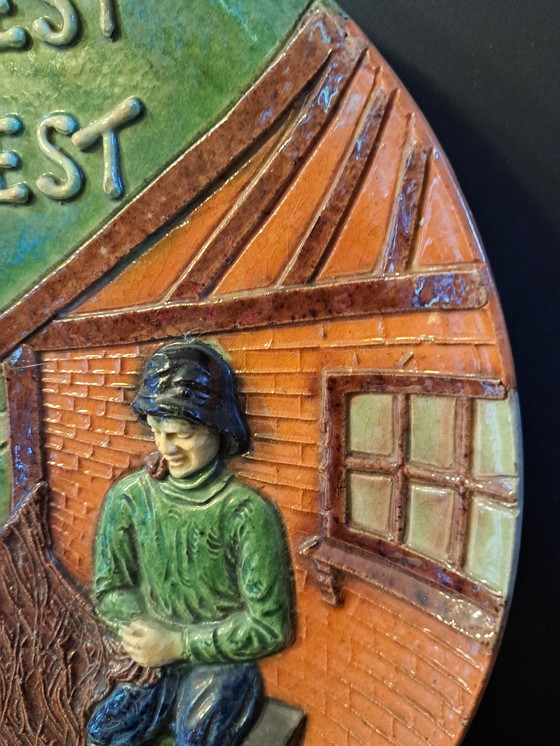 Image 1 of 1 Ceramica fiamminga XXL Diametro 32,5 cm In perfette condizioni d'epoca