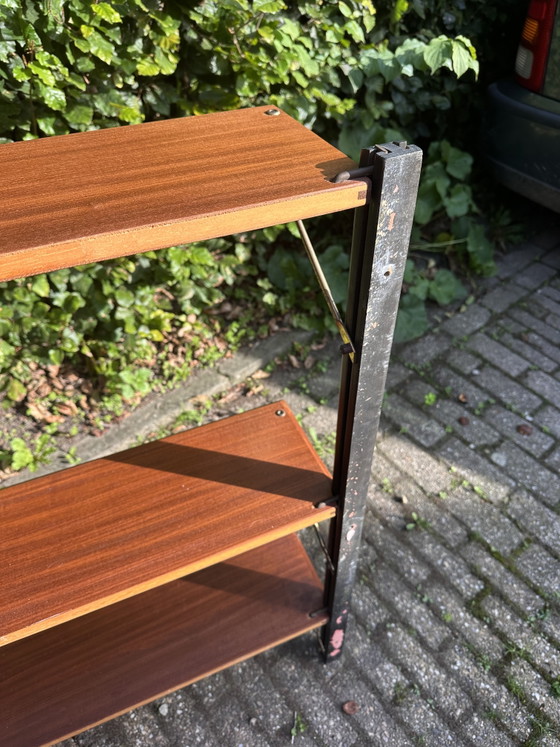 Vintage open boekenplanken wandsysteem a la Paul Cadovius – Wandrek, Metal, Wood (photo 9 of 14)