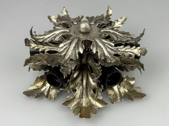 Image 1 of 60s 70s wandlamp plafondlamp Florentijns metaal Banci Firenze Design