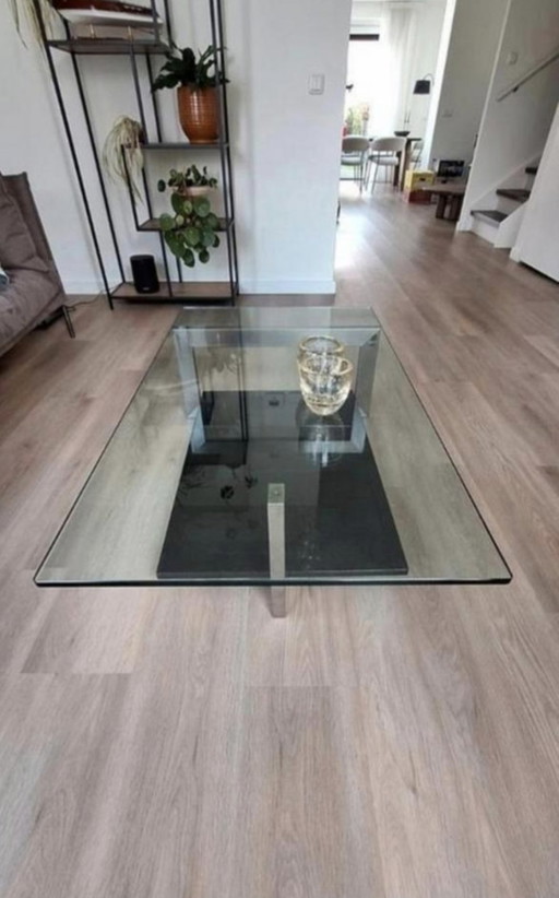 Turin GT design coffee table, Metaform Rolph Benz style ... style glass and hard stone