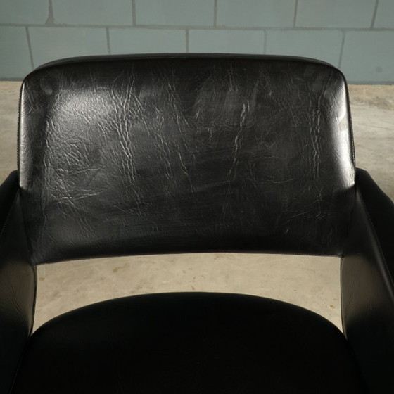 Image 1 of Set di poltrone vintage in similpelle – nere – anni '70