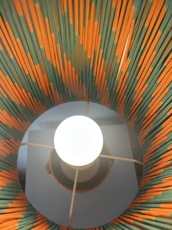 Image 1 of Cordless 70s table lamp suitable for garden and balcony - upcycled from a Uebelacker vase