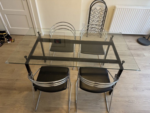 Glazen eettafel / bureau 