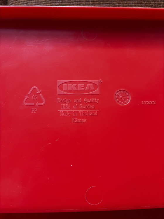 Image 1 of Niels Gammelgaard – rare IKEA KÄMPE set with 2 shelves in red (1997) | Design classics & collector's items
