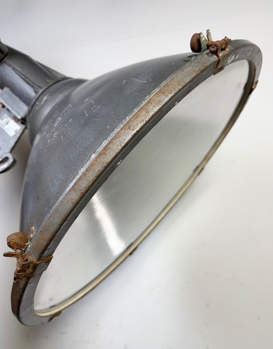 Image 1 of Large Vintage Industrial Aluminium Factory Wall Spotlight, 1970s