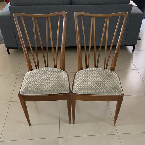 Sillas de comedor A.A. Patijn, dos piezas – eetkamerstoelen, Textile, Wood