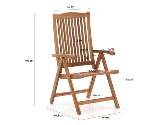 Image 1 of 4 chaises de jardin en teck Sunyard Veronica