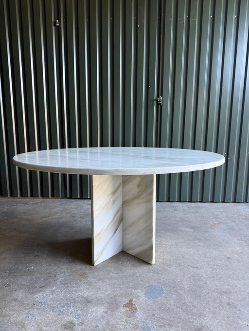 Table de salle à manger vintage en marbre