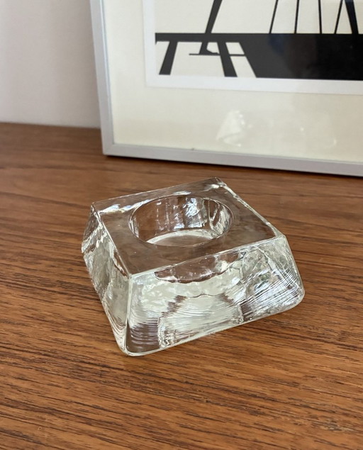 Portacandela tealight in vetro vintage / brutalista – kandelaars en kaarsen, Glass (photo 2 of 5)