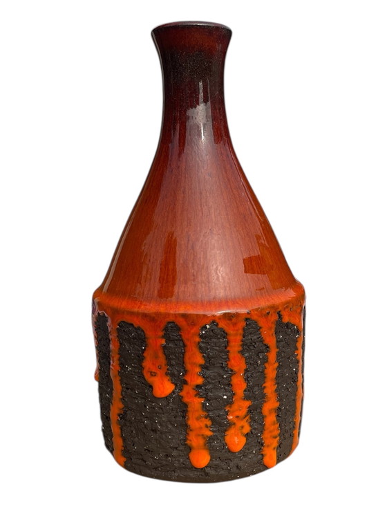 Image 1 of Inger Folmer-Larsen Kingo Ceramics Denemarken Fat-Lava Studio keramische vaas Jaren 70 Pop-Art Design