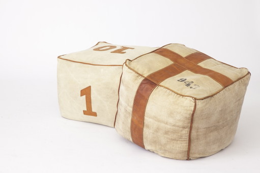 2 Vintage Poufs 1970er Jahre - Deutschland
