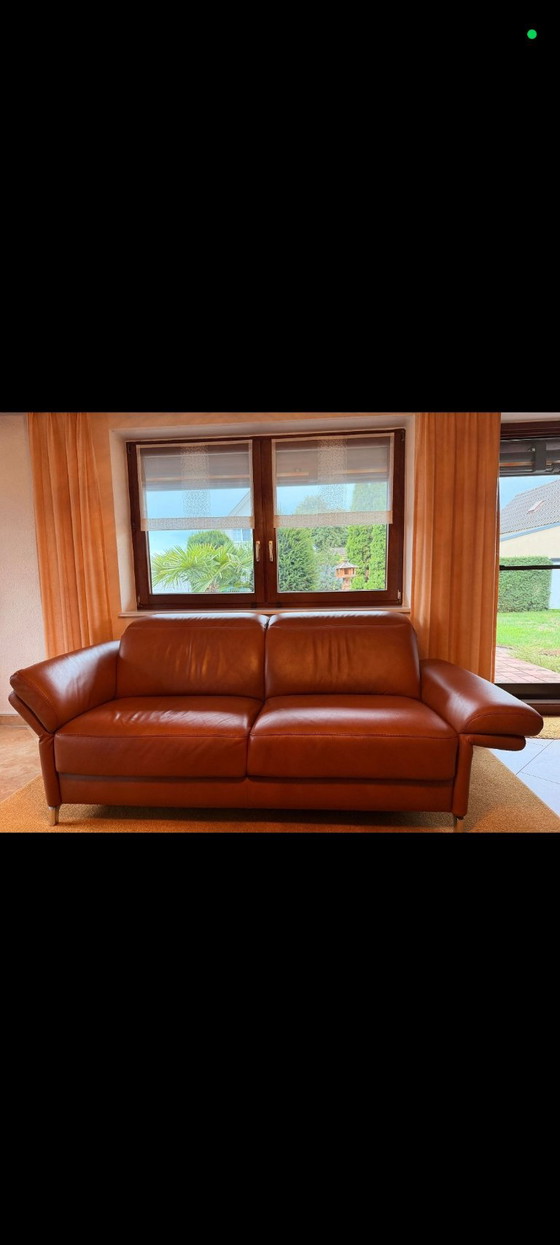 2x ROM Echtleder Sofa Montana Cognac - einzeln oder als Set – 2 zitsbanken, Leather (photo 5 of 5)