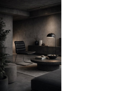 Image 1 of Vintage Mid-Century Minimalist Chrome & Black Leather Club Chairs from POL International, 1960s, Set of 2