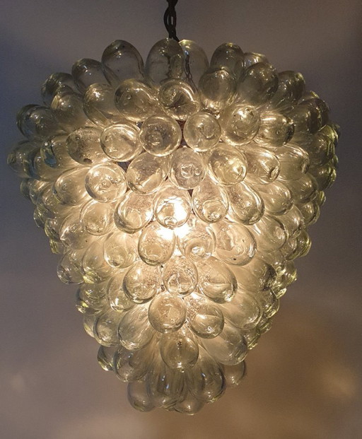 Lampada a sospensione vintage in vetro di Murano a forma di uva