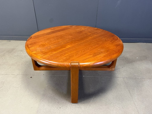 Tavolino da caffè scandinavo in teak massello di metà secolo, anni '70