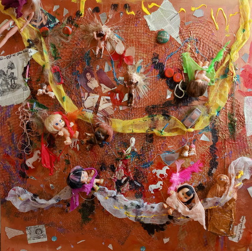 Tineke van Steenbergen HAPPY et Lost, 100 x 100 cm