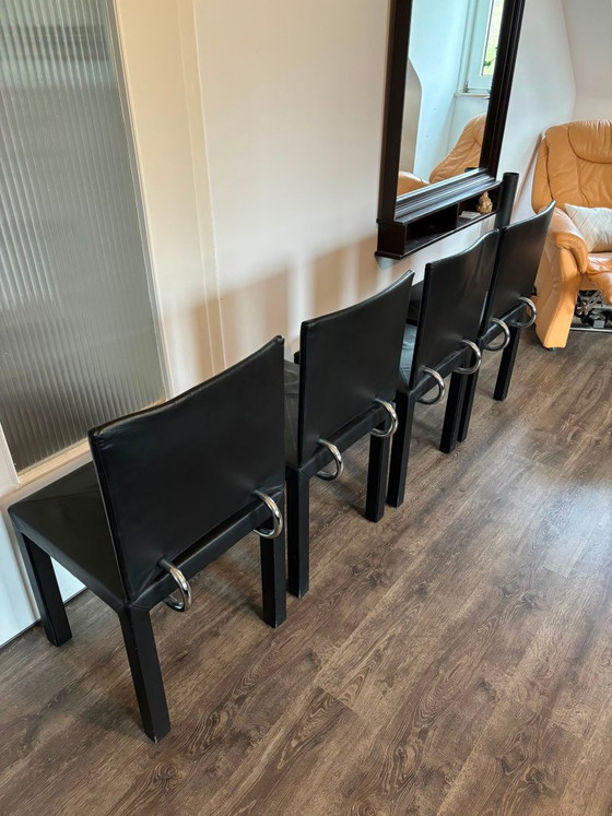 4 x Original B&B Italia Arcadia - € 1250 VB (set price) – Dining chairs, Leather (photo 3 of 5)