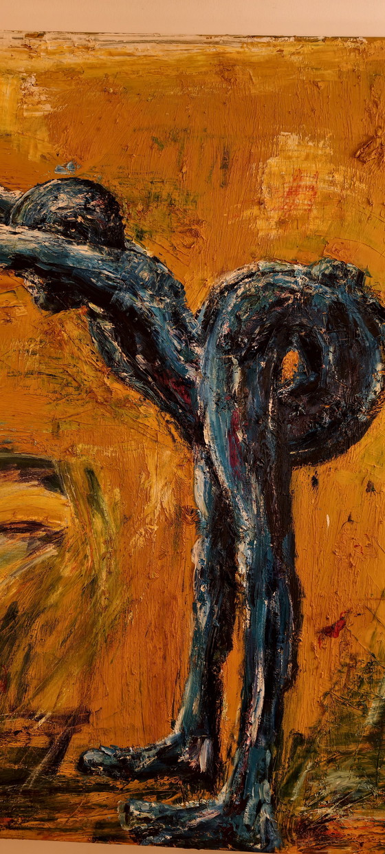 Image 1 of Vintage Monumentales Originalgemälde Quo Vadis XVIII 140x120cm / Monumental Original Painting Contemporary Expressionism